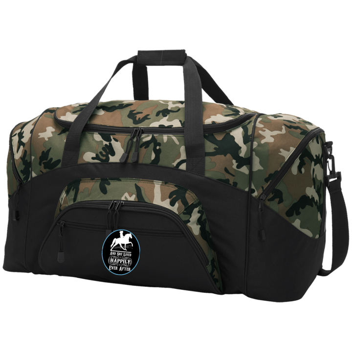 SHE LIVED HAPPY EVERY AFTER TWH PLEASURE BG99 Colorblock Sport Duffel