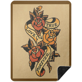 VINTAGE TAT 1 BSHL Premium Black Sherpa Blanket 60x80