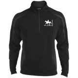 MISSOURI FOX TROTTER (white) 4HORSE ST851 Men's Sport Wicking Colorblock 1/2 Zip