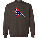Rebel on the Rail Tennessee Walking Horse Performance G180 Crewneck Pullover Sweatshirt