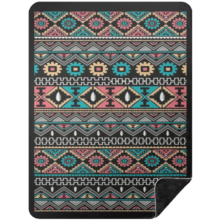 AZTEC 1 BSHL Premium Black Sherpa Blanket 60x80