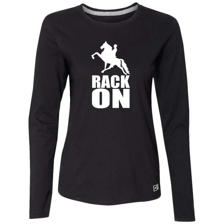 RACK ON RACKING (WHITE ART) 64LTTX Ladies’ Essential Dri-Power Long Sleeve Tee