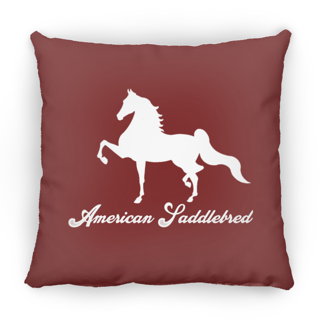 AMERICAN SADDLEBRED (DESIGN 1) WHITE 4HORSE PILLOWS THREE SIZES