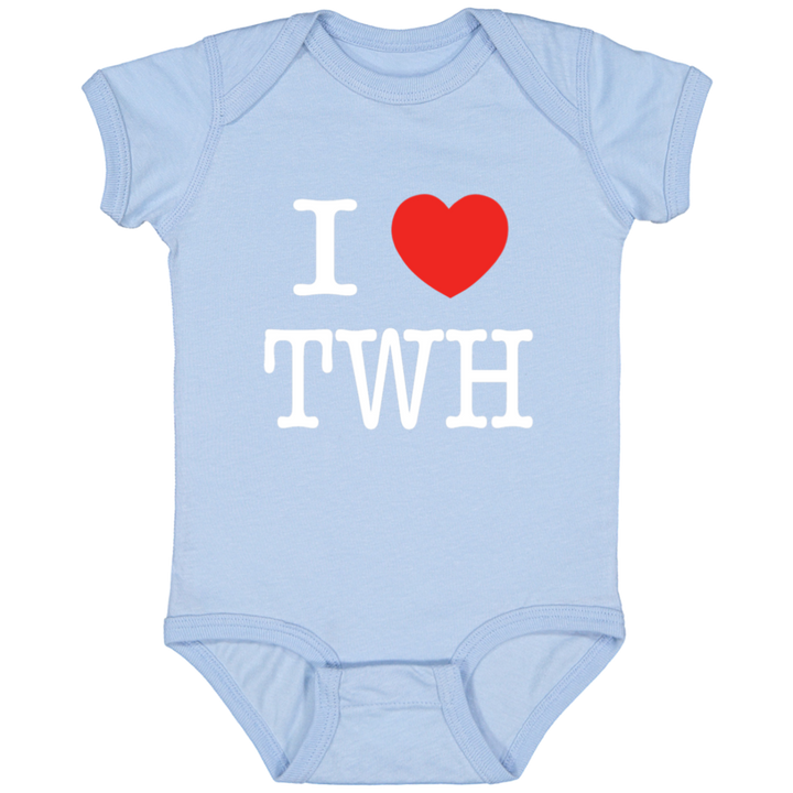 I LOVE TWH WHITE 4424 Infant Fine Jersey Bodysuit