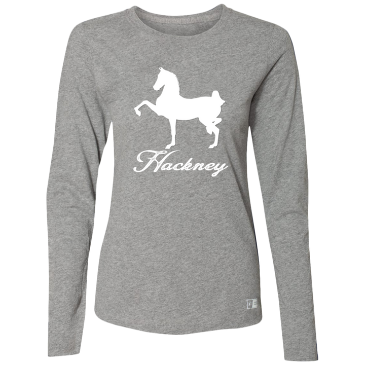 HACKNEY DESIGN 1 (white) 4HORSE 64LTTX Ladies’ Essential Dri-Power Long Sleeve Tee