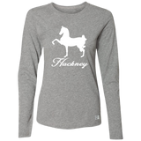 HACKNEY DESIGN 1 (white) 4HORSE 64LTTX Ladies’ Essential Dri-Power Long Sleeve Tee