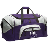 I RIDE AN AMERICAN SADDLEBRED (WHITE) BG99 Colorblock Sport Duffel