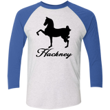 HACKNEY DESIGN 1 (black) 4HORSE NL6051 Tri-Blend 3/4 Sleeve Raglan T-Shirt