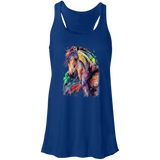 EQUINE ABSTRACT 1 4HORSE B8800 Flowy Racerback Tank