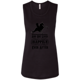HAPPILY EVER AFTER (TWH Performance) Blk B8803 Ladies' Flowy Muscle Tank