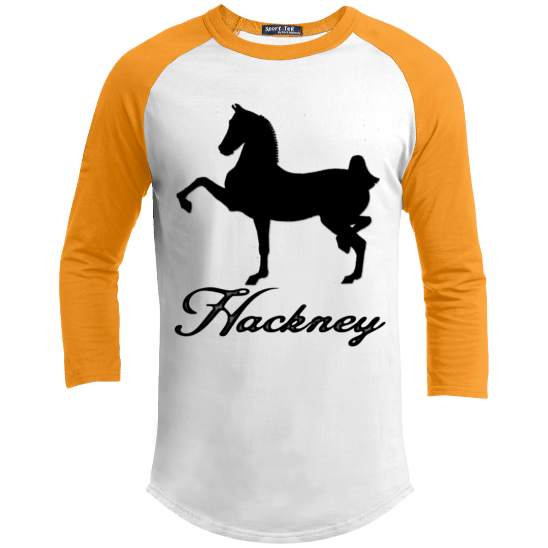 HACKNEY DESIGN 1 (black) 4HORSE YT200 Youth 3/4 Raglan Sleeve Shirt