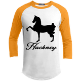 HACKNEY DESIGN 1 (black) 4HORSE YT200 Youth 3/4 Raglan Sleeve Shirt