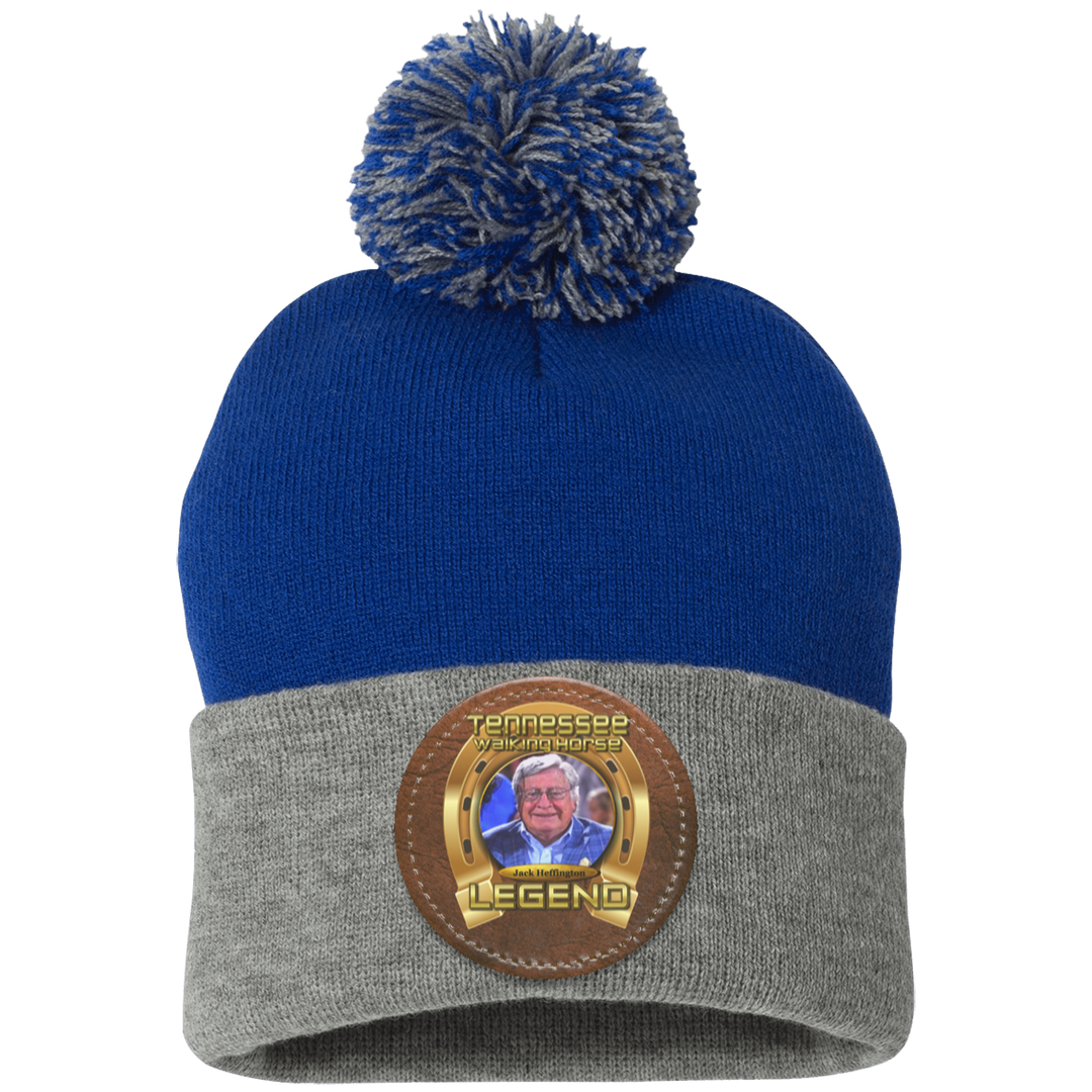JACK HEFFINGTON (Legends Series) HAT SP15 Pom Pom Knit Cap - Patch