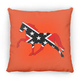 Rebel on the Rail Tennessee Walking Horse Pleasure ZP16 Medium Square Pillow