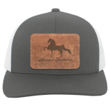 AMERICAN SADDLEBRED ON LEATHER 104C Trucker Snap Back - Patch