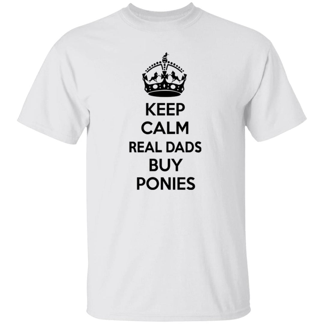 REAL DADS BUY PONIES (black) G500 5.3 oz. T-Shirt