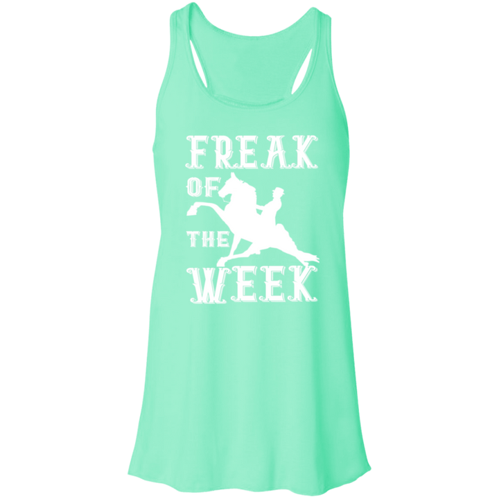 FREAK OF THE WEEK (WHITE) B8800 Flowy Racerback Tank
