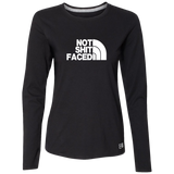 NOT SHIT FACED Rectangle Hat 64LTTX Ladies’ Essential Dri-Power Long Sleeve Tee