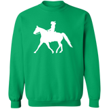 Missouri Fox Trotter LADY FINAL ART WHITE G180 Crewneck Pullover Sweatshirt