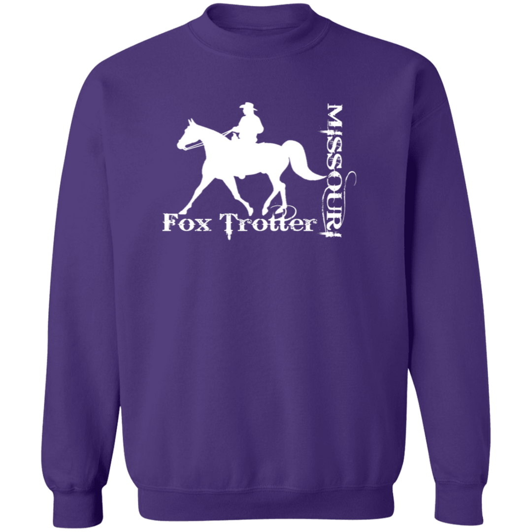 MISSOURI FOX TROTTER (white) 4HORSE G180 Crewneck Pullover Sweatshirt