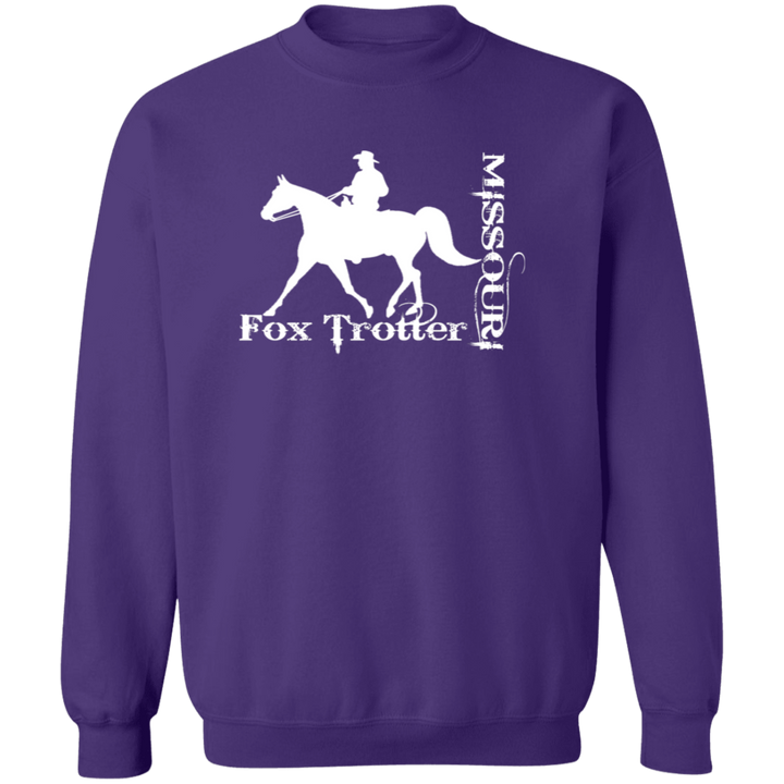 MISSOURI FOX TROTTER (white) 4HORSE G180 Crewneck Pullover Sweatshirt