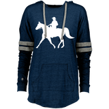Missouri Fox Trotter WITH MALE RIDER WHITE 229390 Ladies Hooded Low Key Pullover