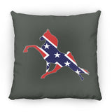 Rebel on the Rail Tennessee Walking Horse Performance ZP16 Medium Square Pillow