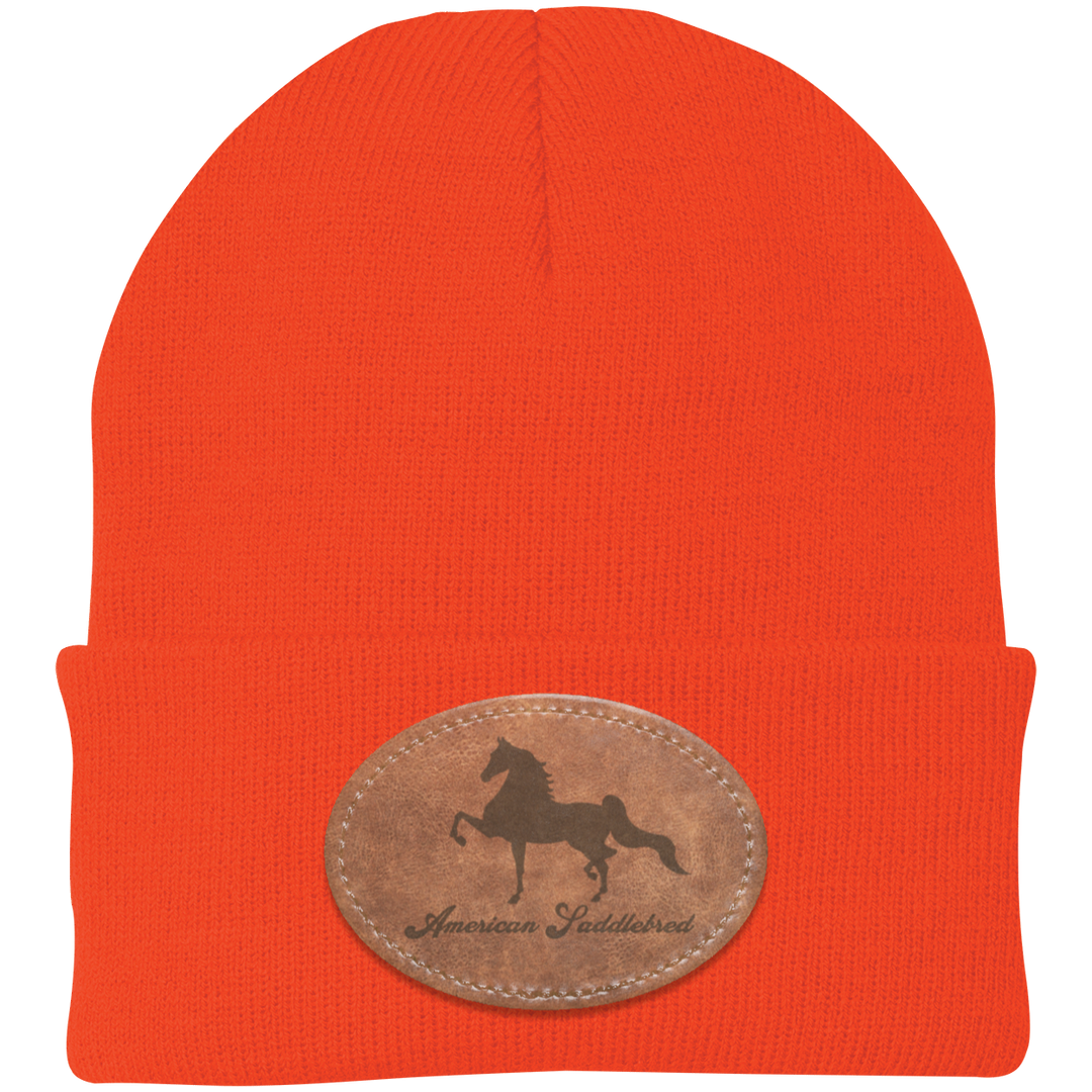 AMERICAN SADDLEBRED ON LEATHER CP90 Knit Cap - Patch