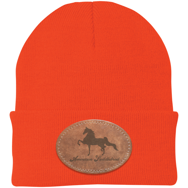 AMERICAN SADDLEBRED ON LEATHER CP90 Knit Cap - Patch