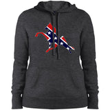 Rebel on the Rail Tennessee Walking Horse Performance LST254 Ladies' Pullover Hooded Sweatshirt