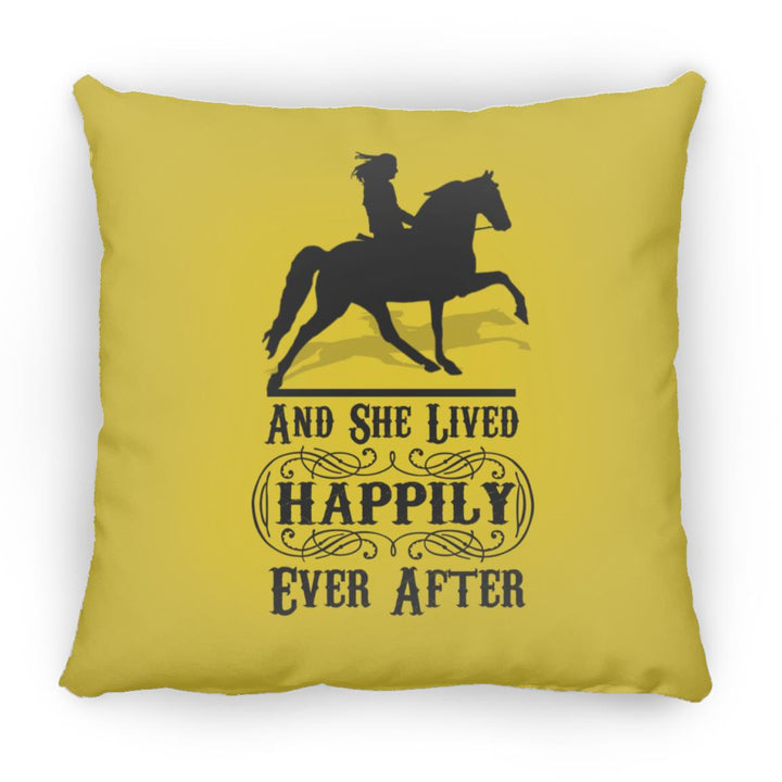 HAPPILY EVER AFTER (TWH Pleasure) Blk ZP16 Medium Square Pillow