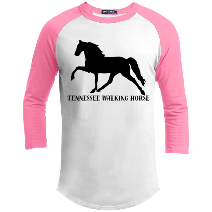 Tennessee Walker (black) 4HORSE YT200 Youth 3/4 Raglan Sleeve Shirt
