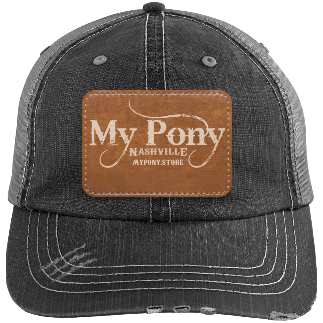 MY PONY NASHVILLE 6990 Distressed Unstructured Trucker Cap - Patch