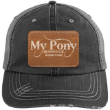 MY PONY NASHVILLE 6990 Distressed Unstructured Trucker Cap - Patch