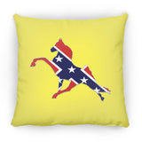 Rebel on the Rail Tennessee Walking Horse Performance ZP14 Small Square Pillow