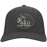 HUNTER JUMPER BLACK LEATHER CP80 Twill Cap - Patch