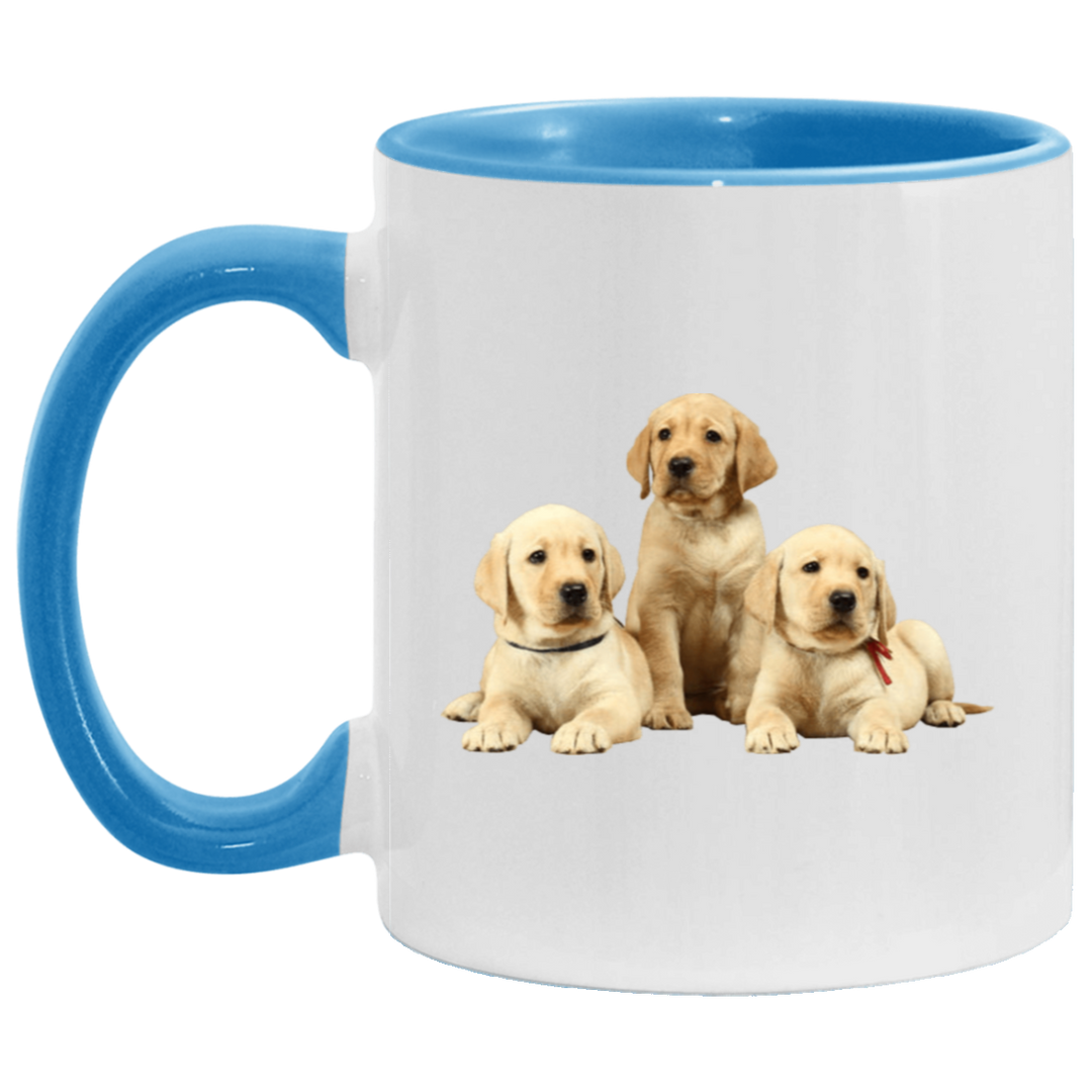 YELLOW LAB PUPS 1 AM11OZ 11 oz. Accent Mug