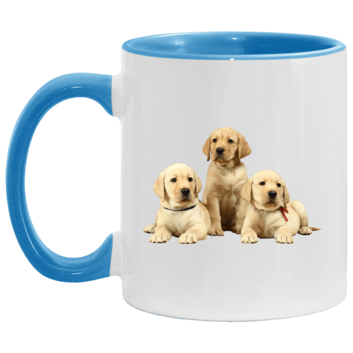 YELLOW LAB PUPS 1 AM11OZ 11 oz. Accent Mug