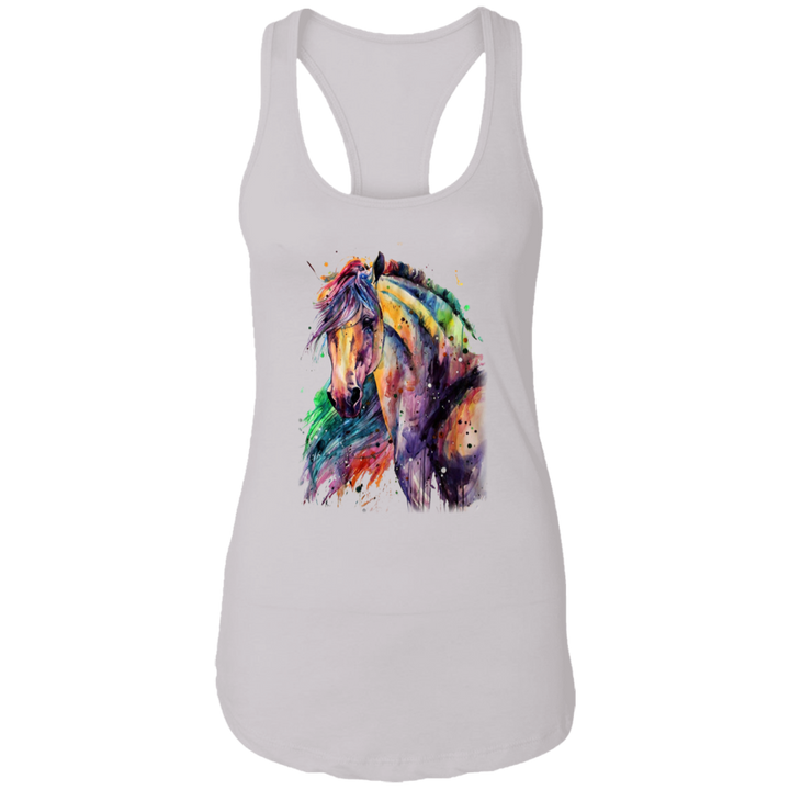 EQUINE ABSTRACT 1 4HORSE NL1533 Ladies Ideal Racerback Tank