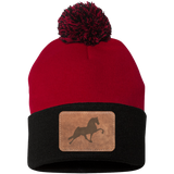 TENNESSEE WALKING HORSE PERFORMANCE LEATHER SP15 Pom Pom Knit Cap - Patch