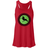 Tennessee Walking Horse  PERFORMANCE LIME GREEN BLACK LACE B8800 Flowy Racerback Tank