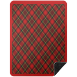 RED TARTAN BSHL Premium Black Sherpa Blanket 60x80