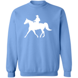 Missouri Fox Trotter WITH MALE RIDER WHITE G180 Crewneck Pullover Sweatshirt