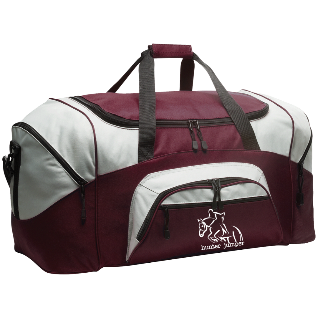 HUNTER JUMPER STYLE 1 (WHITE) 4HORSE BG99 Colorblock Sport Duffel