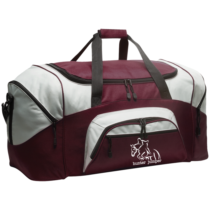 HUNTER JUMPER STYLE 1 (WHITE) 4HORSE BG99 Colorblock Sport Duffel