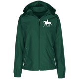 Missouri Fox Trotter WITH MALE RIDER WHITE LST76 Ladies' Jersey-Lined Hooded Windbreaker