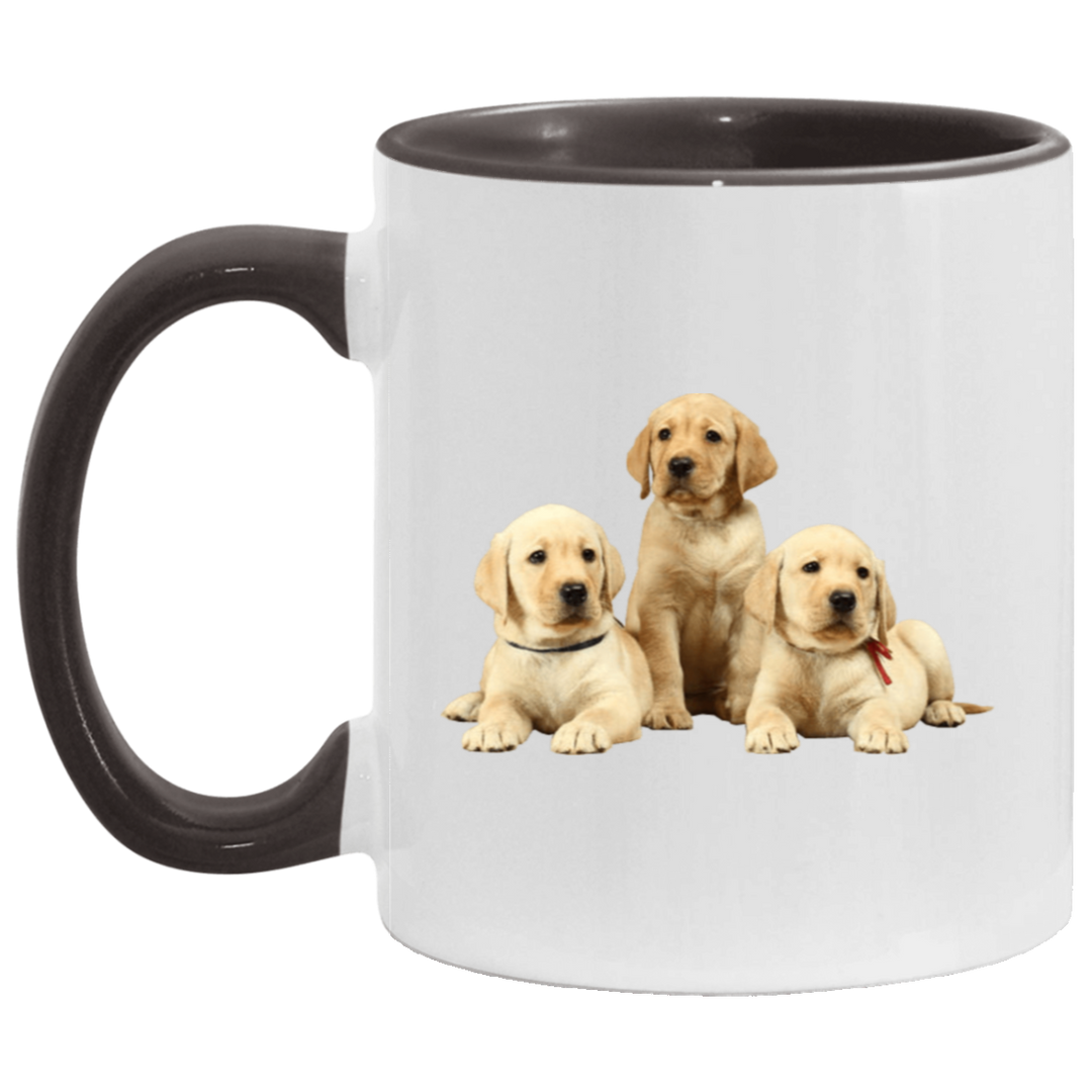 YELLOW LAB PUPS 1 AM11OZ 11 oz. Accent Mug