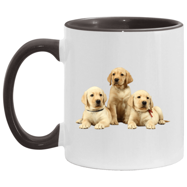 YELLOW LAB PUPS 1 AM11OZ 11 oz. Accent Mug