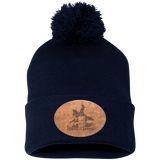 TURNIN AND BURNIN ON LEATHER SP15 Pom Pom Knit Cap - Patch