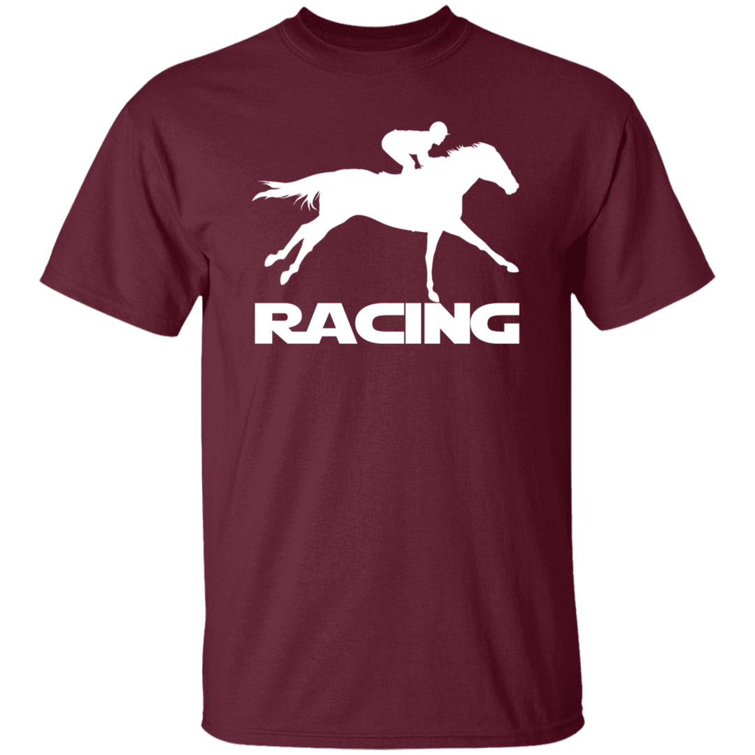 RACING (white) 4HORSE G500 5.3 oz. T-Shirt
